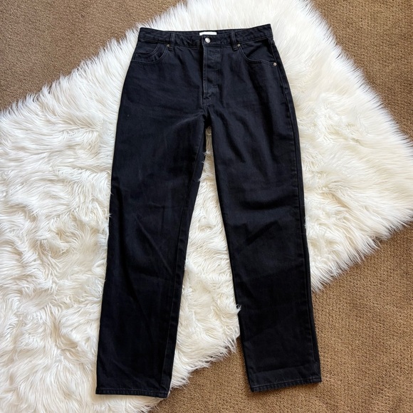 ROLLA’S High Rise Classic Straight Regular Fit Jeans Jet Black 30 - Picture 1 of 6